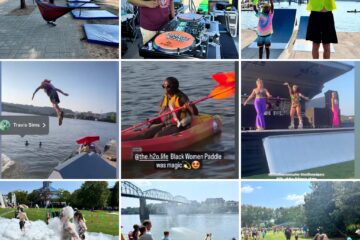 Montage of attendees enjoying various Chatt Town Cool Down activities.